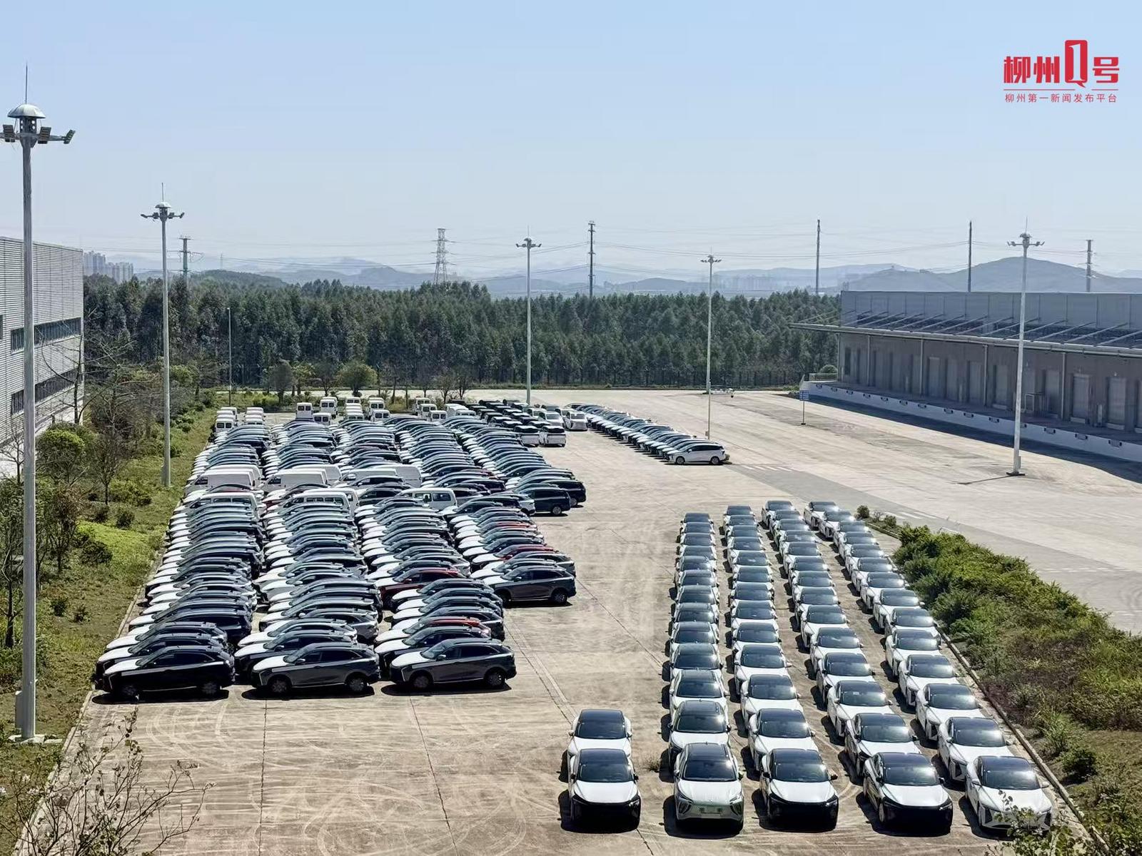 停驻在柳州保税物流中心(B型)的新车